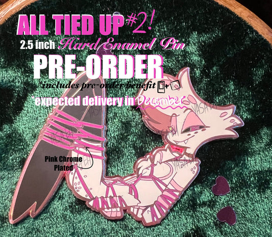 All Tied Up Spider Pin Pink Chrome PRE ORDER