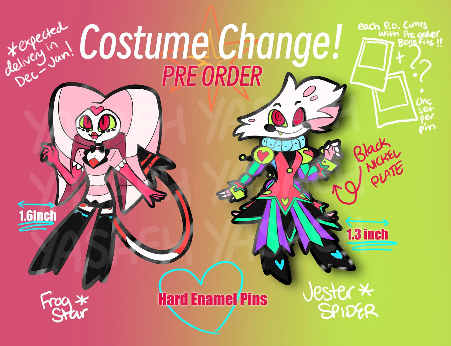 Costume Change! Hard Enamel Pins PRE ORDER