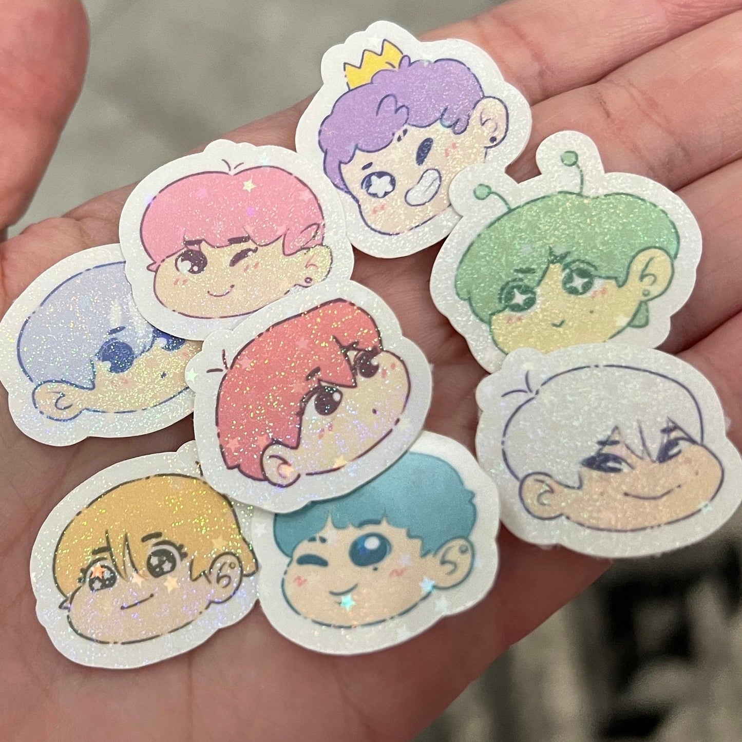 Stray Kids Tiny OT8 Sticker Set